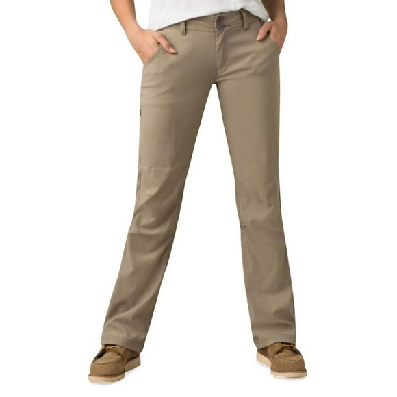 NWT Prana Halle Pant - Short Inseam in Dark Khaki - Size 10 - Picture 1 of 12